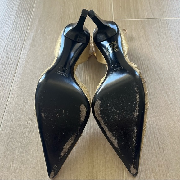 ORIGINAL GUCCI Gold Pointed Toe D’Orsay HeelSize 6 1/2 - Picture 9 of 13
